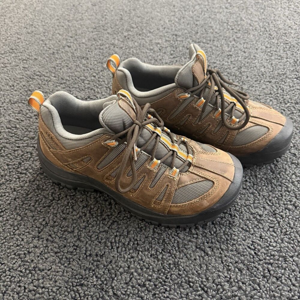 LL Bean Mens Hiking Shoes Low Top Brown Leather Style 274568 US Size 8 W